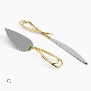 Michael Aram NWT Calla Lily Cake Knife & Server Set 2025 Brass Stainless Steel
